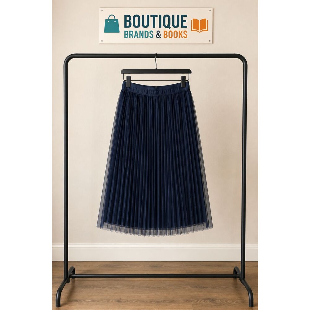 Banana Republic Black Pleated Chiffon A-Line Skirt Petite 2P